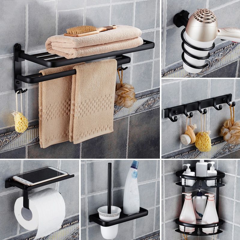 Modern Bathroom Accessories Hardware Set Black Accessories Hardware Set