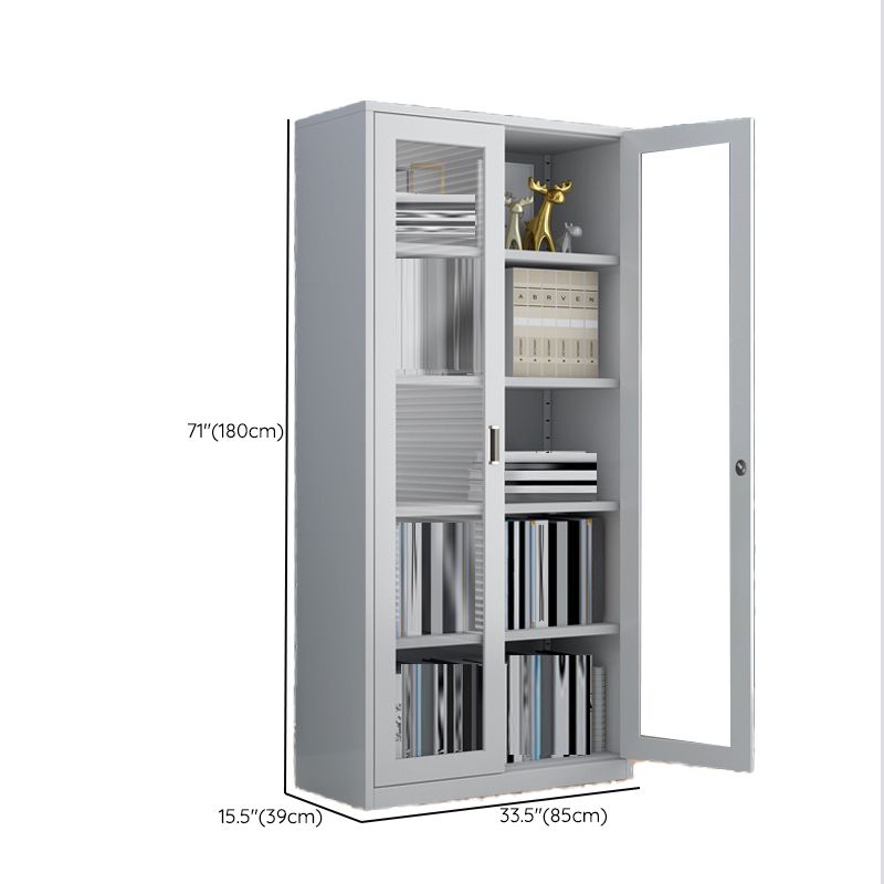 Modern Glass Cabinet Locking Drawers and Storage Shelves Filing Cabinet