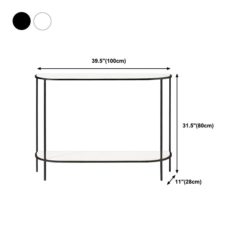 31.5-inch Tall Modern Console Table Half Moon Accent Table for Hall