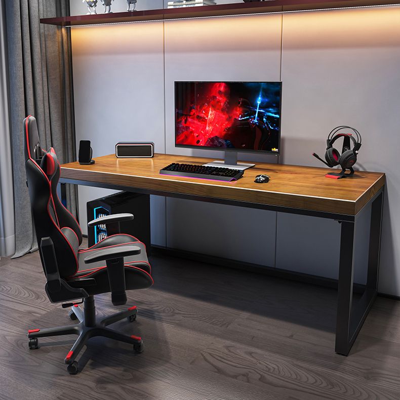 Modern 29.53" Tall Computer Desk Solid Wood Rectangular Gaming Desk