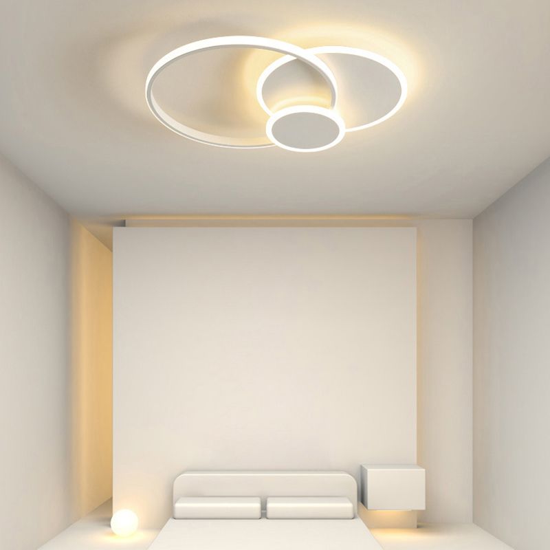 LED Flush Mount Lighting Contemporary White Ceiling Light for Room