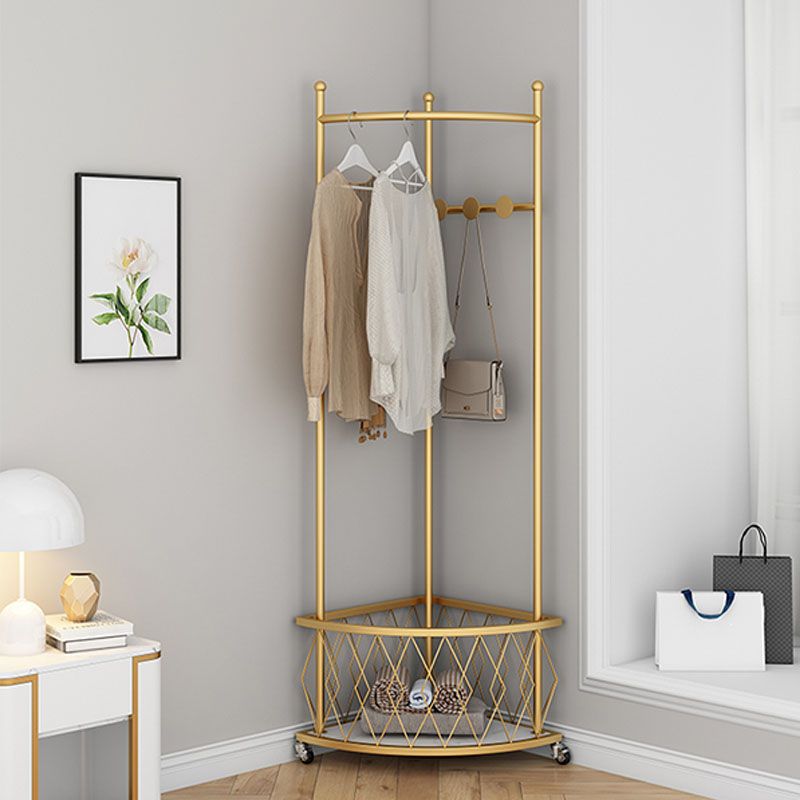 Contemporary Hall Stand Metal Storage Free Standing Coat Hanger Entryway Kit