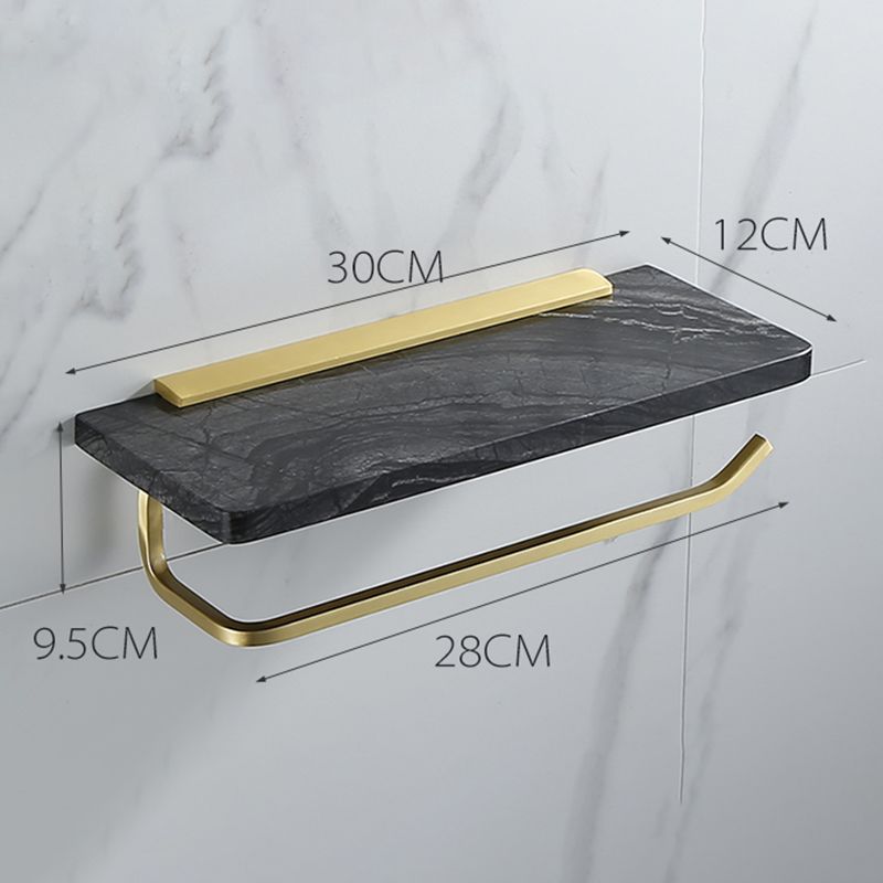 Contemporary Golden Bath Hardware Set Brass& Marble Bathroom Accessory Kit