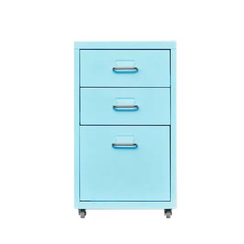 Traditional Cabinet Metal Vertical File with Drawers and Pedestal Cabinet