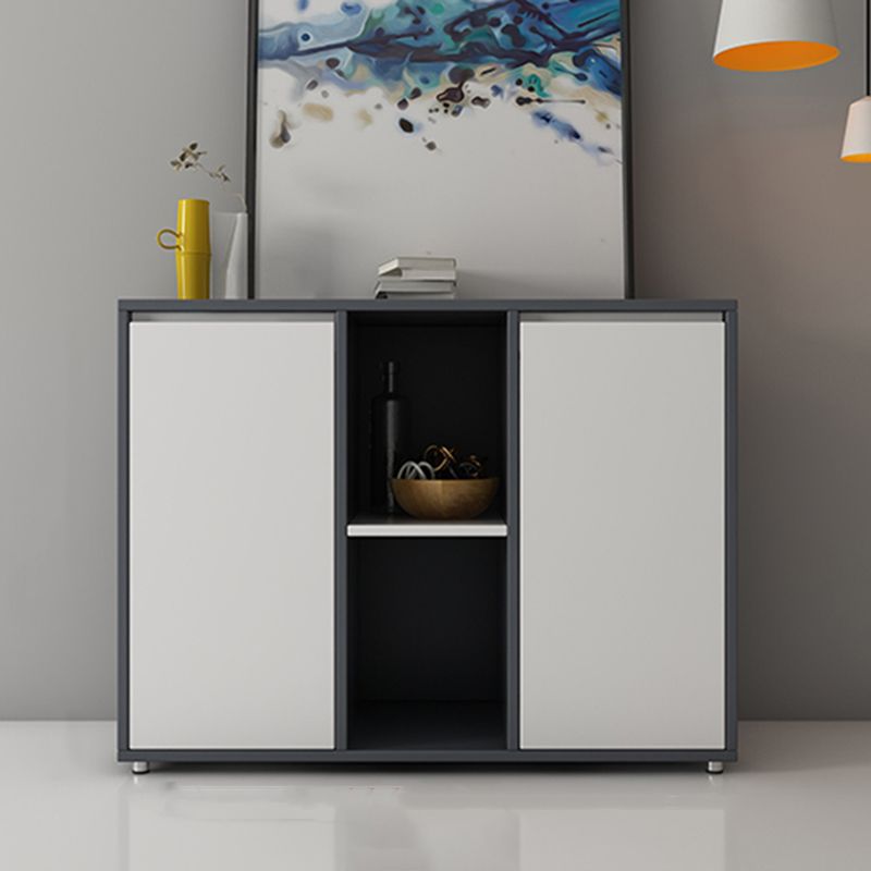 Modern File Cabinet Color Block Wooden File Cabinet with Storage Shelve