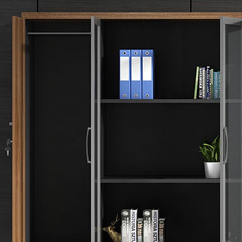 Engineered Wood Modern File Cabinet with Lock Storage for Home Office