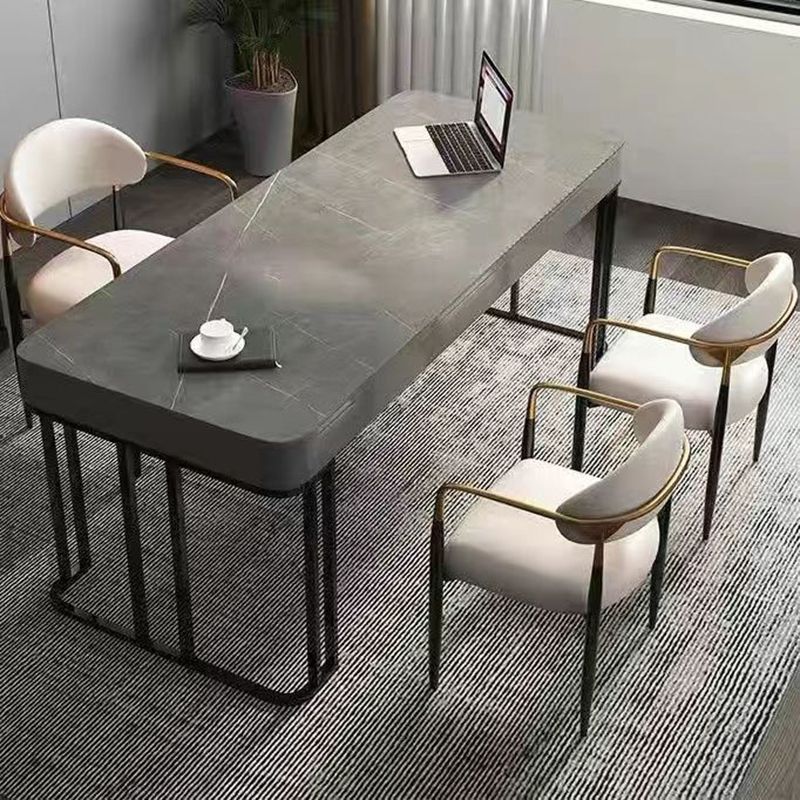 Rectangular Shaped Modern Office Table Stone Writing Desk for Office