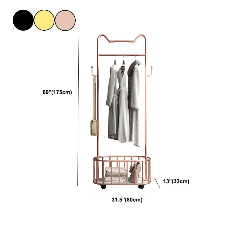 Contemporary Hall Stand Metal No Distressing Hooks Included Free Standing Rack Metal