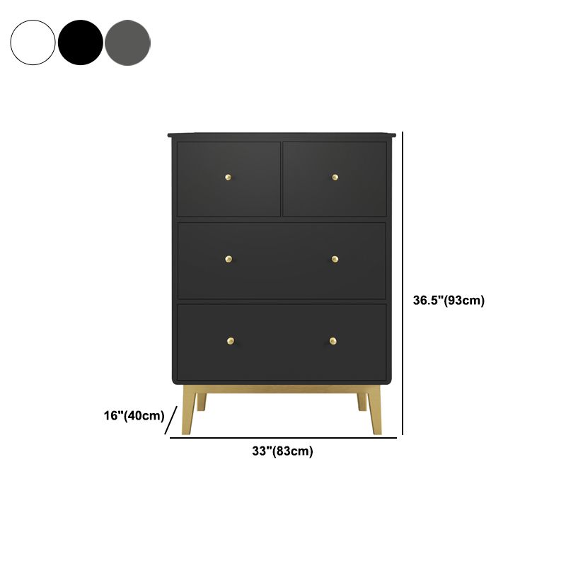 Contemporary Chest with 4 Legs Wood Storage Chest with Drawers for Home/Office