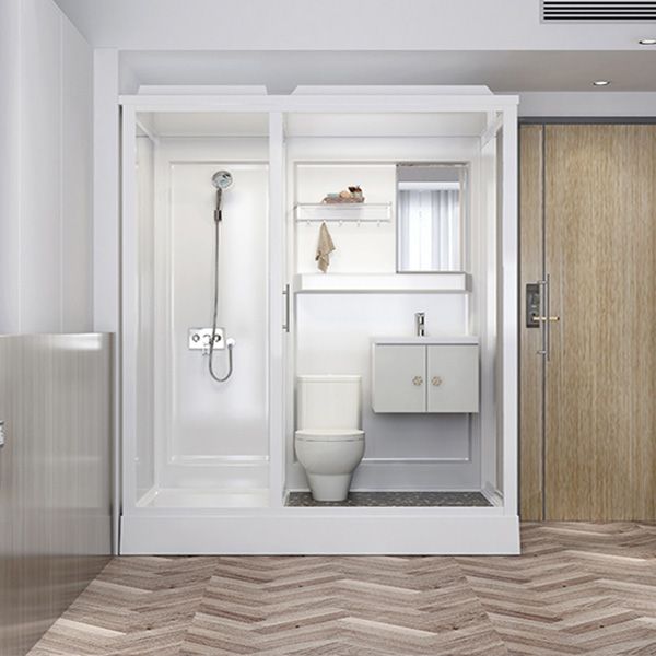 Modern Rectangle Shower Stall Clear Tempered Shower Stall for Bathroom