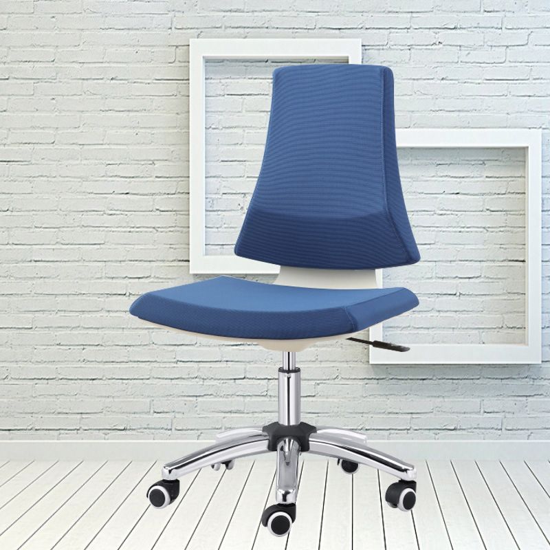 Modern Office Chair Adjustable Seat Height Armless Desk Chair with Wheels