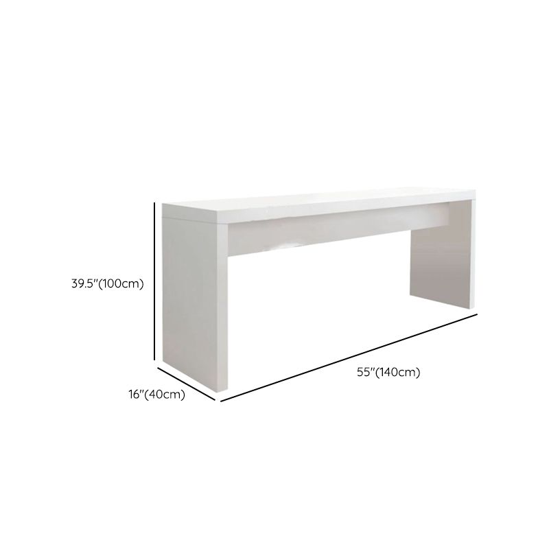 Rectangle Bistro Accent Dining Table White Pub Height Dining Table