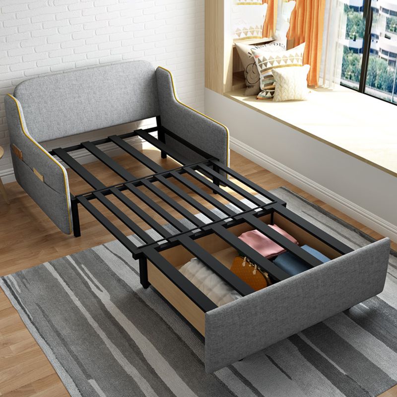 Glam Futon Sleeper Sofa Bed Pillow Top Arms Futon Frame with Storage