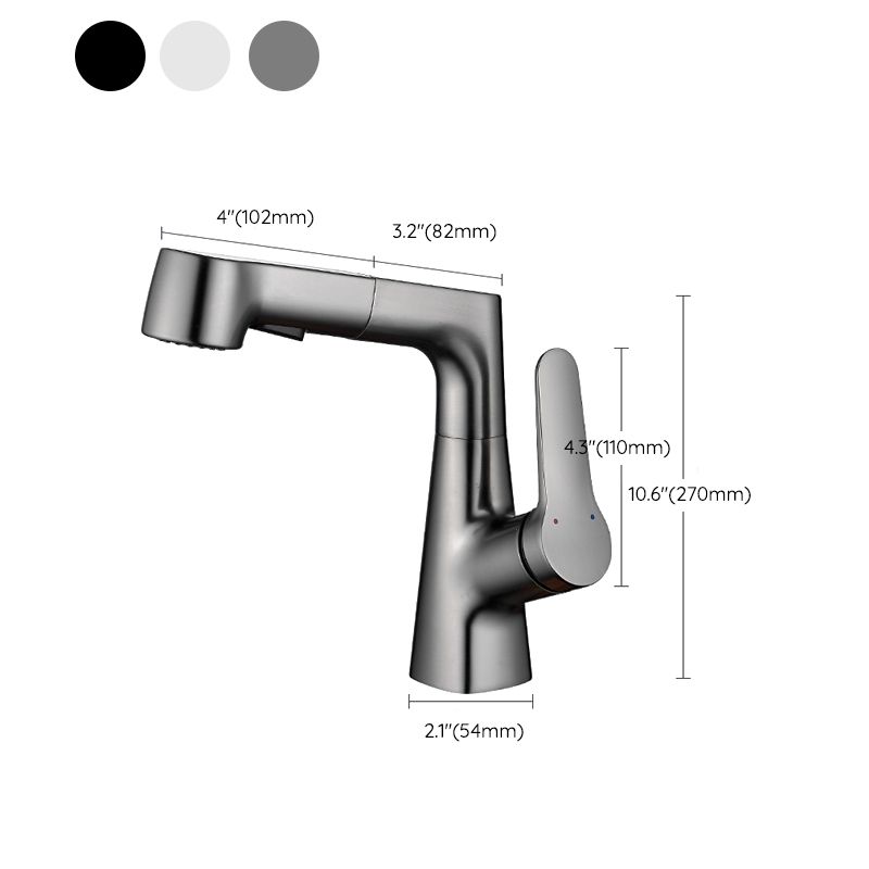 Pull-out Vessel Faucet Contemporary Sink Faucet with One Lever Handle