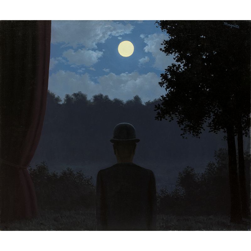 Non-Woven Washable Wallpaper Mural Surrealism La Rencontre Du Plaisir Magritte Painting Wall Covering