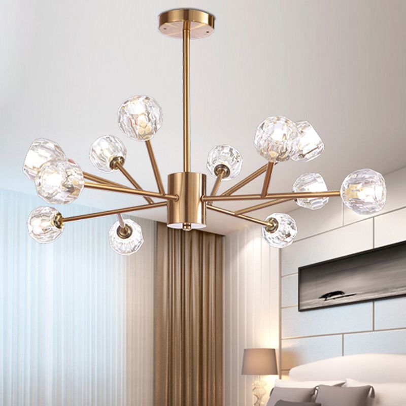 Spherical Chandelier Lighting Ultra-Contemporary Crystal Glass Hanging Ceiling Lights for Living Room