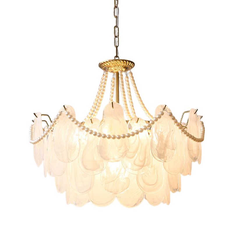 Ceiling Pendant Light Modern Style Glass Hanging Chandelier for Living Room