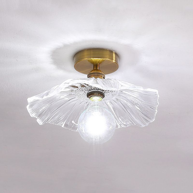 Modern Ceiling Light Simple Glass Flush Mount Lighting Fixture for Bedroom