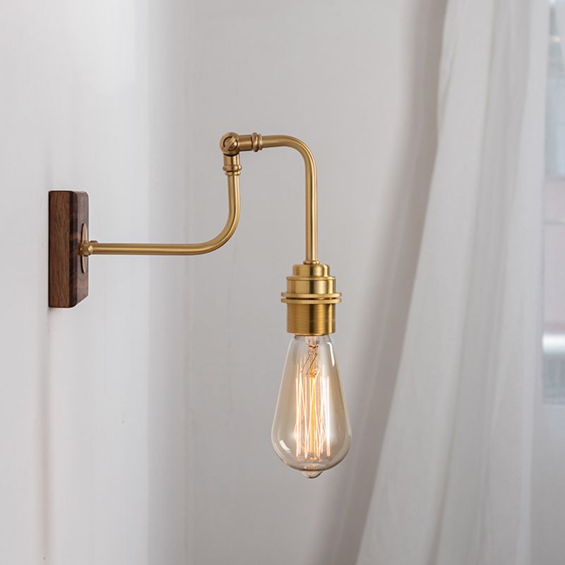 Japanese Style Wooden Vanity Light Strip Shape Vanity Lamp for Shower Room