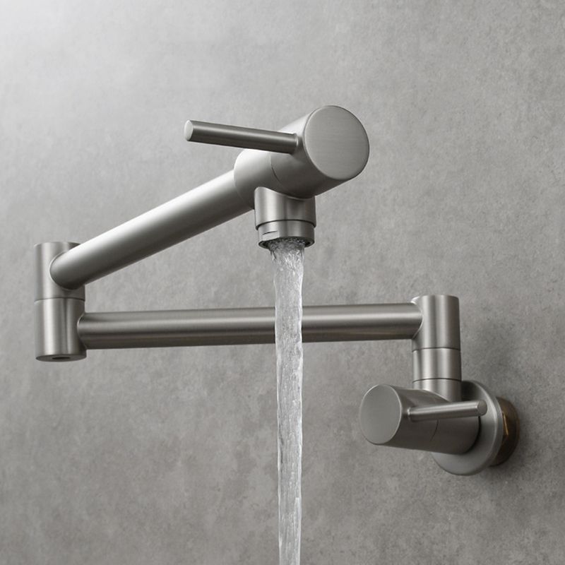 Modern One Handle Wall-mounted Pot Filler Low Profile Water Filler