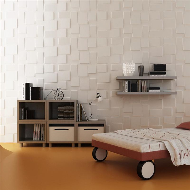 Modern Square Wall Paneling Peel and Stick Geometric Pattern Wall Paneling