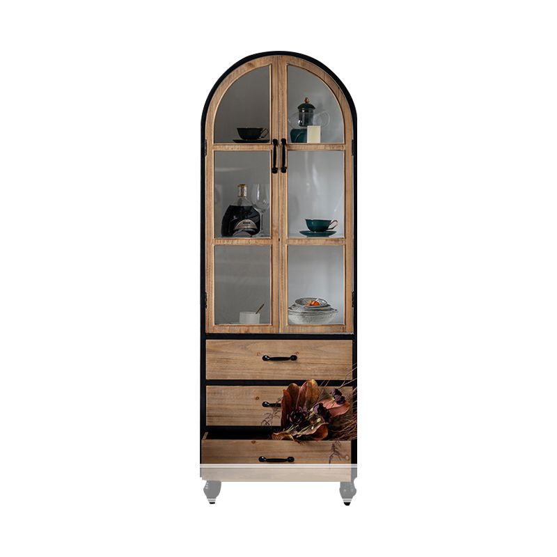 Poplar Traditional Display Stand Standard Display Cabinet for Dining Room