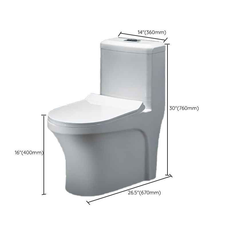 Contemporary Floor Mount Flush Toilet Spray Gun Included Toilet Bowl for Washroom