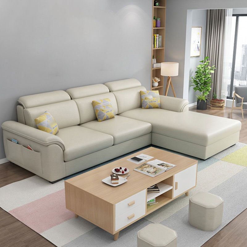 3-seater Sectional with Pillow Arm and Storage for Apartment