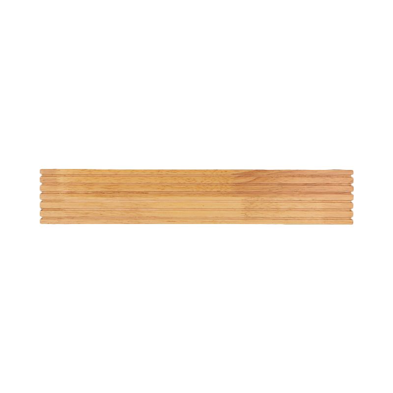 Striped Bedroom Wall Sconce Contemporary Wooden 14"/18"/21.5" Wide 1-Head Beige LED Up and Down Light Fixture in Warm/White Light