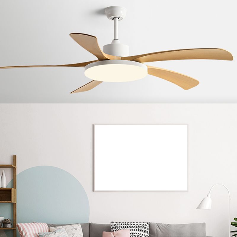 Simple Style LED Ceiling Fan 5-Blade Fan Lighting for Living Room