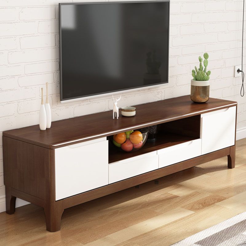 Nordic Solid Wood TV Cabinet Modern Small Family Bedroom Living Room TV Cabinet Console