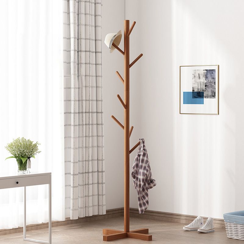 Wooden Entryway Coat Rack Indoor Free Standing Entryway Kit with Hooks