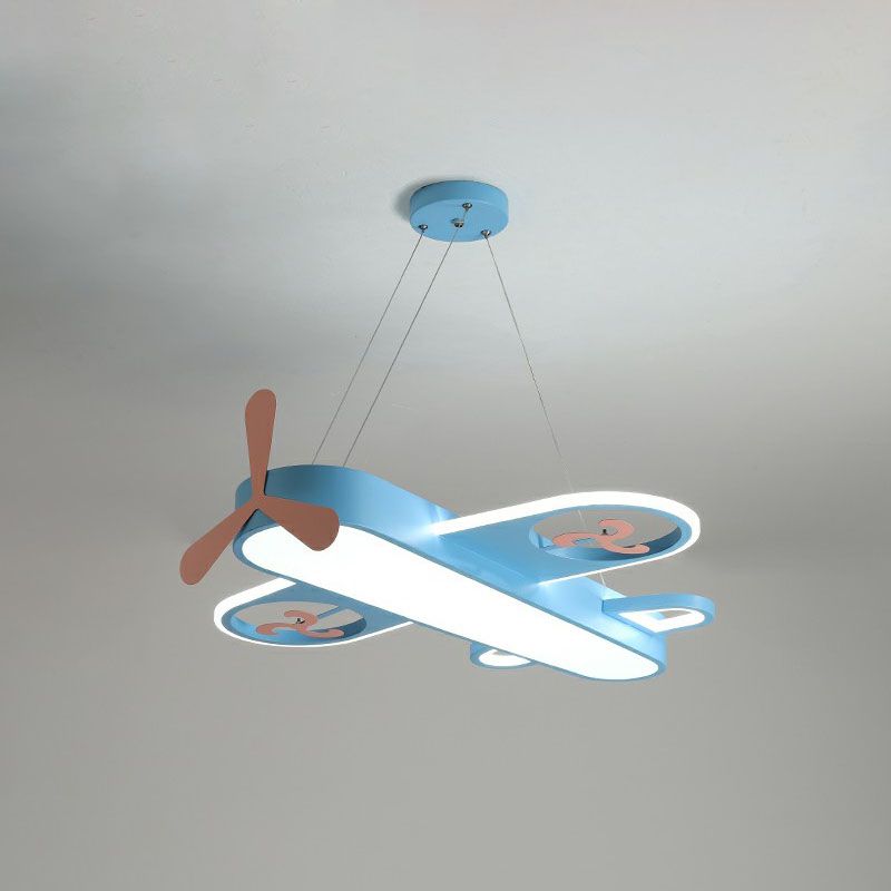 Airplane Shape Child Room Chandelier Lamp Acrylic Contemporary LED Hanging Lighting