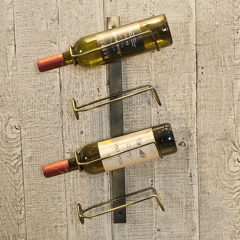 Metal Wall Mounted Wine Bottle Rack Industrial Bottle Holder