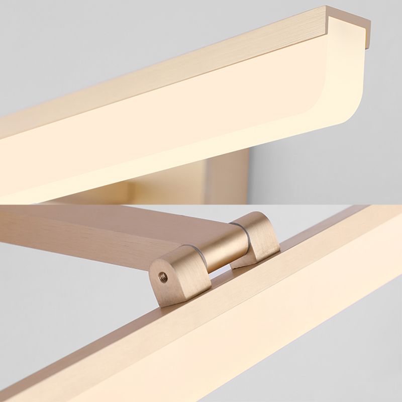 Lámpara de pared de lámpara de montaje lineal moderna de pared de 1 luces de aluminio para el baño