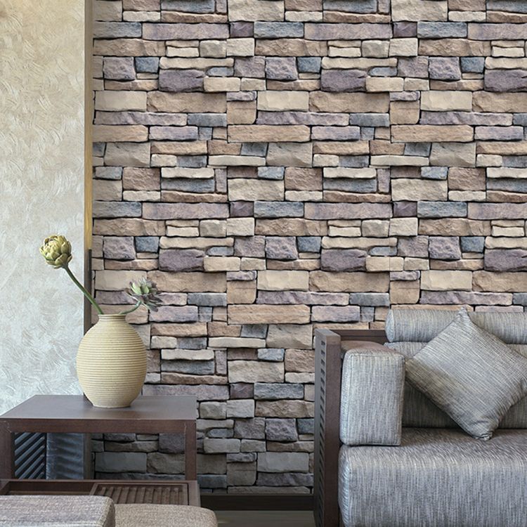 Industrial Style PVC Wall Panel Living Room Peel and Stick 3D Wall Paneling