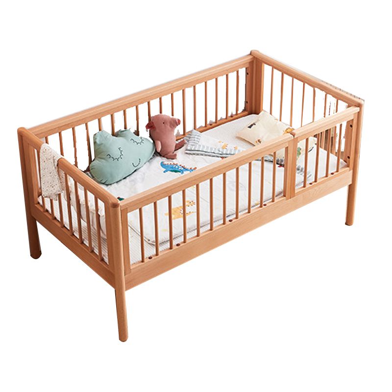 No Theme Kids Bed Modern Solid Wood Toddler Bed with Guardrail