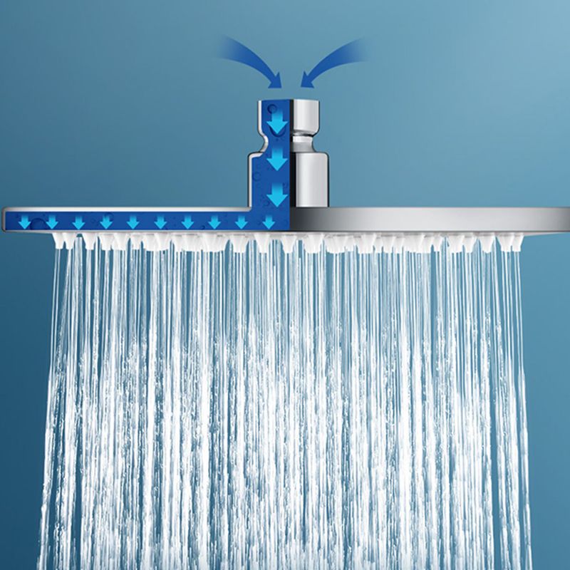 Contemporary Square Shower Head Combo with Handheld Shower Head