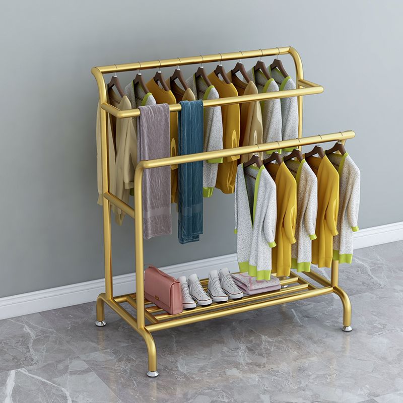 Modern Metal Coat Hanger 3 Hanging Rails and Lower Shelf Hall Stand