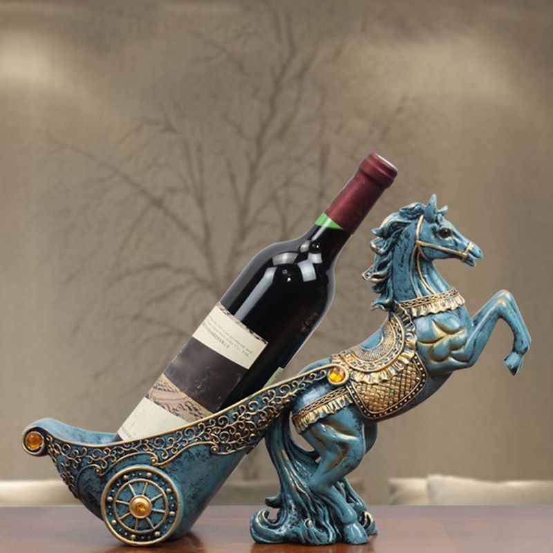 Glam Tabletop Wine Bottle Holder Resin Bottle Wine Rack for Kitchen