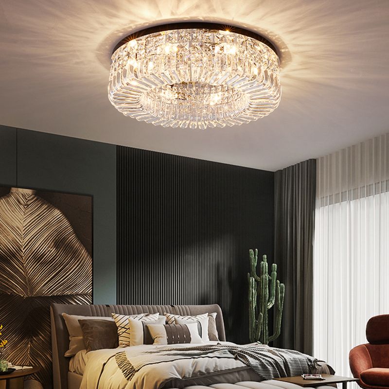 Modern Crystal Ceiling Light Creative Flush Mount Light Fixture for Bedroom