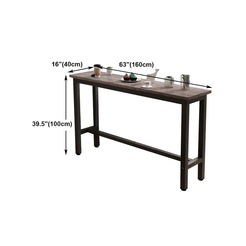 Modern Rectangle Wooden Table Dining Bar Counter Table for Kitchen