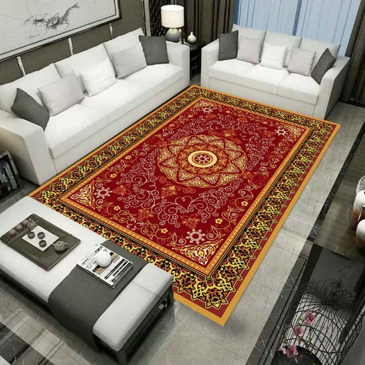 Grand Persian Rug Multicolor Jacquard Printed Rug Washable Non-Slip Backing Pet Friendly Rug for Living Room