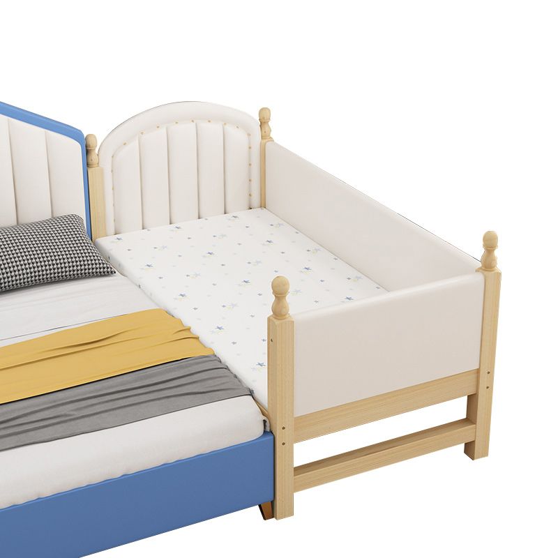 Wood Baby Crib with Mattress Modern Nursery Bed with Guardrail