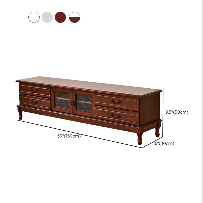 Modern TV Media Console Wooden TV Media Stand with 4 Drawers