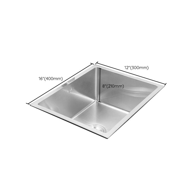 Single Bowl Kitchen Sink Stainless Steel Kitchen Sink with Rectangle Shape