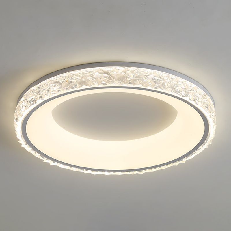 Modern LED Ceiling Light White/Black Flush Mount Lighting for Foyer