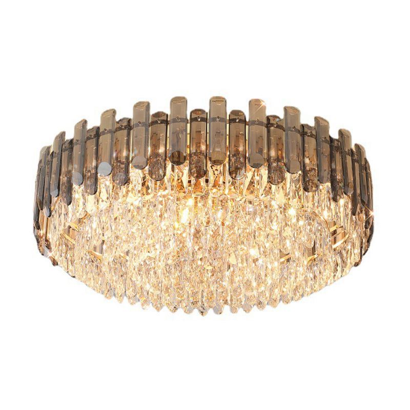 Modern Ceiling Lamp Household Crystal Flush Mount Light Fixture for Bedroom