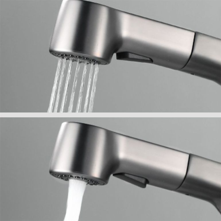 Modern Low Arc Sink Faucet with Single Handle Bathroom Lifting Faucet