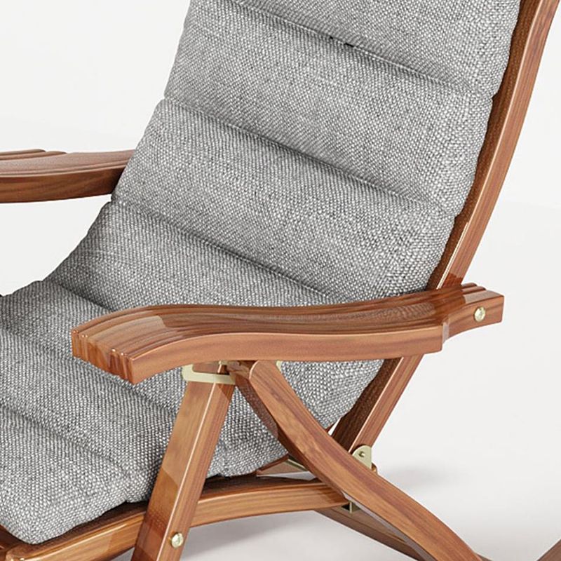 Modern Wood Rocking Chair Folding with Cotton Cushion for Home Decor